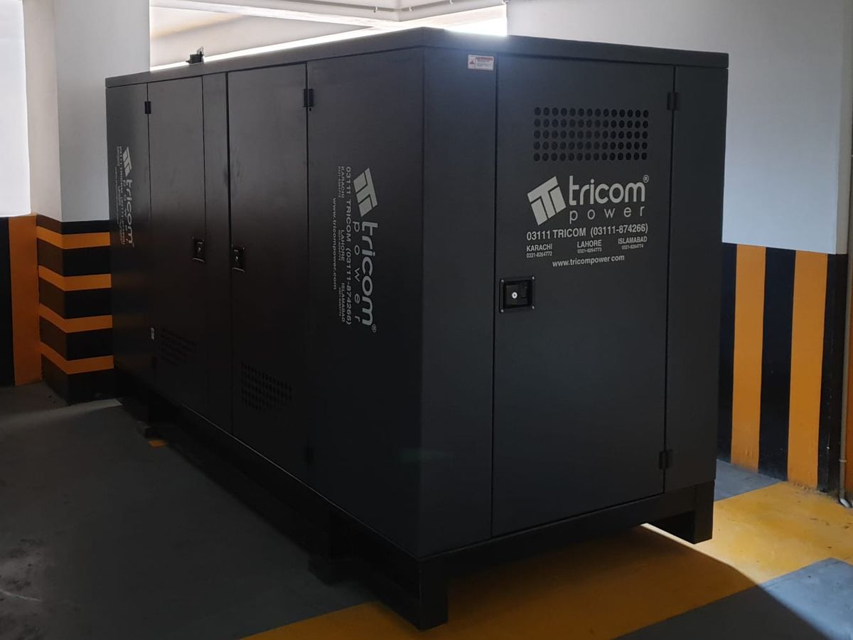 Tricom canopy set in a basement plant room