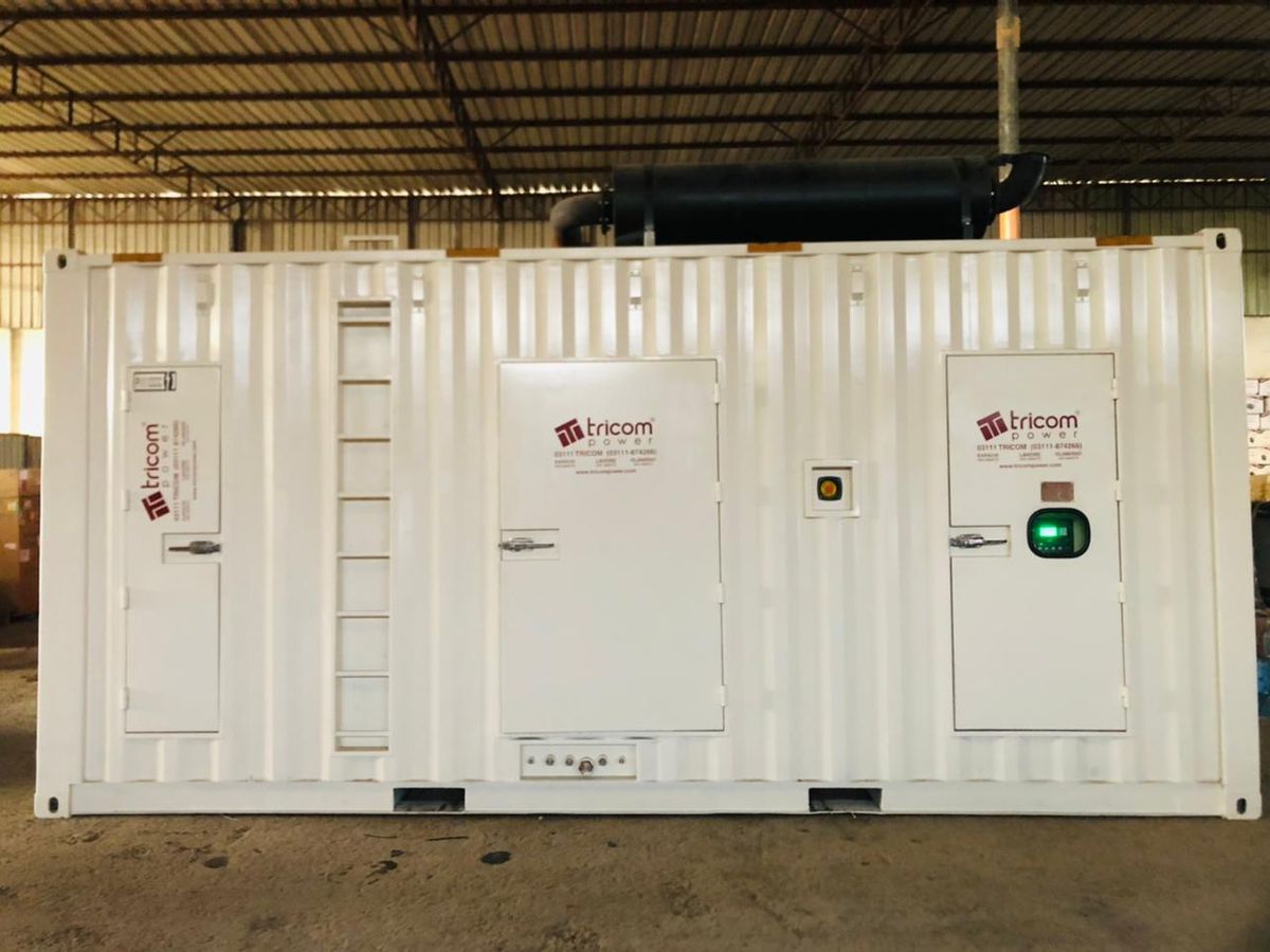 Containerized Tricom set, ready for dispatch