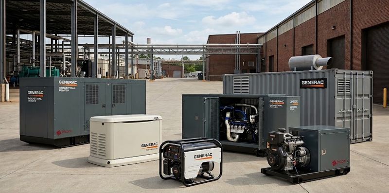 Generator range, from portable to containerized industrial sets